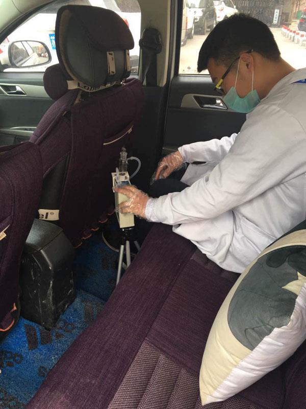 2017.3.3韓先生愛(ài)車車內(nèi)有害氣體檢測(cè)中